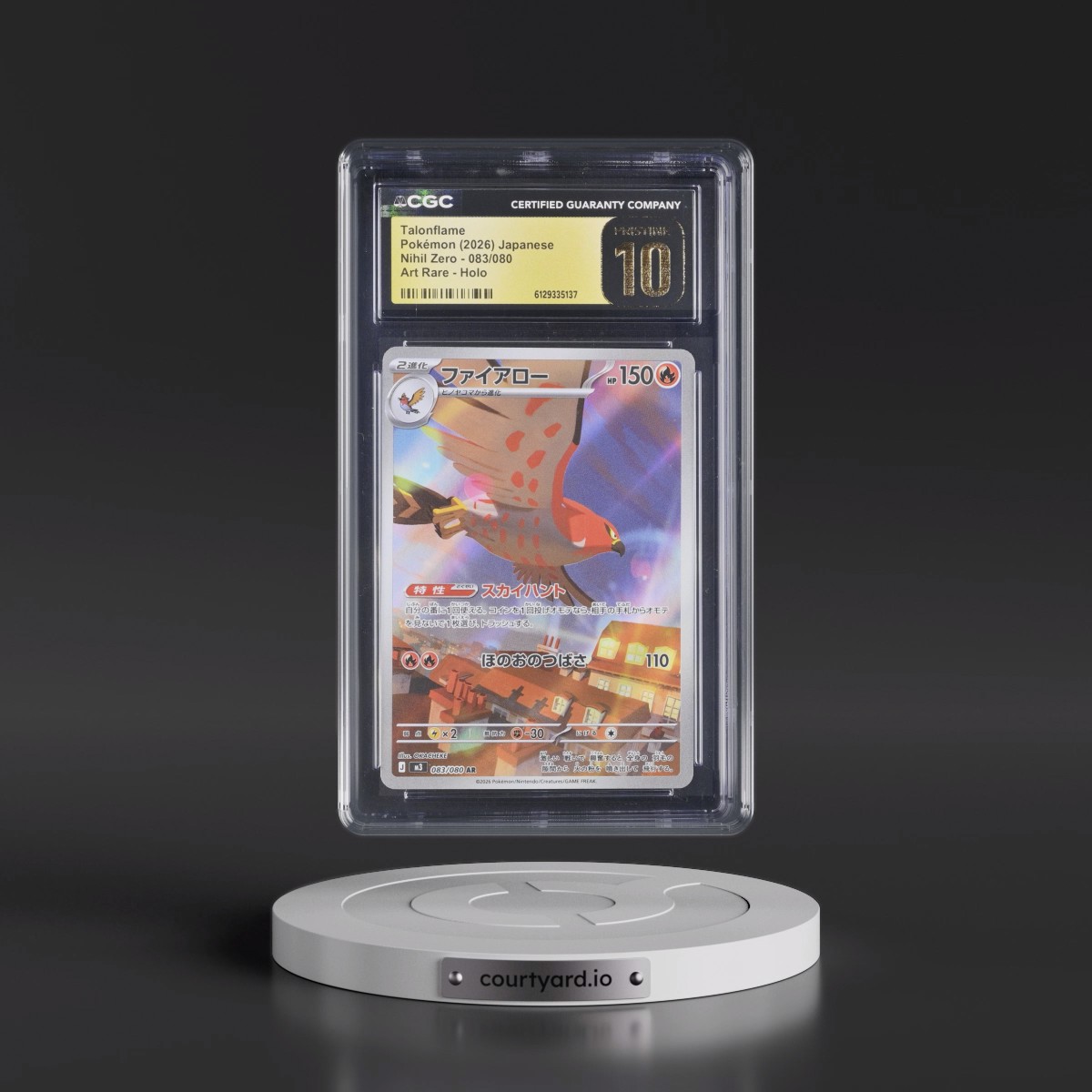 2026 Nihil Zero - M3 #083/080 Talonflame - Art Rare Holo (CGC 10 PRISTINE)