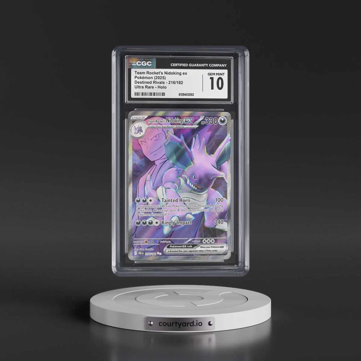 2025 Destined Rivals - DRI EN #216/182 Team Rocket's Nidoking ex - Ultra Rare Holo (CGC 10 GEM MINT)