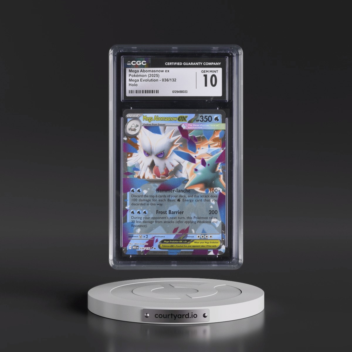 2025 Mega Evolution - MEG EN #036/132 Mega Abomasnow ex - Holo (CGC 10 GEM MINT)