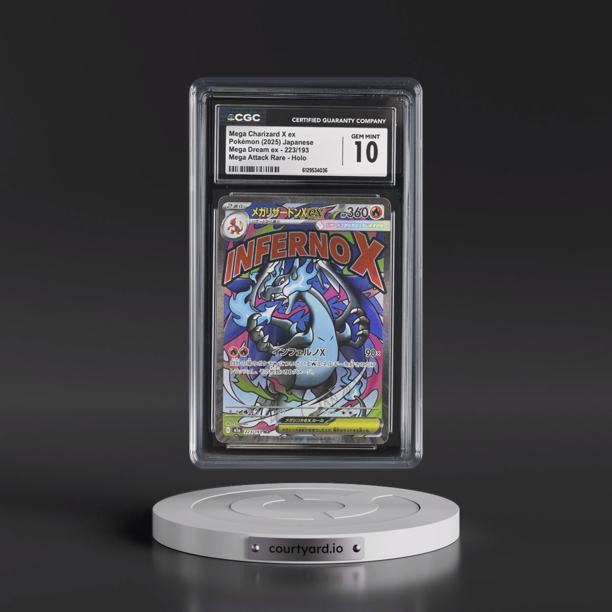 2025 Mega Dream ex - M2a #223/193 Mega Charizard X ex - Mega Attack Rare Holo (CGC 10 GEM MINT)