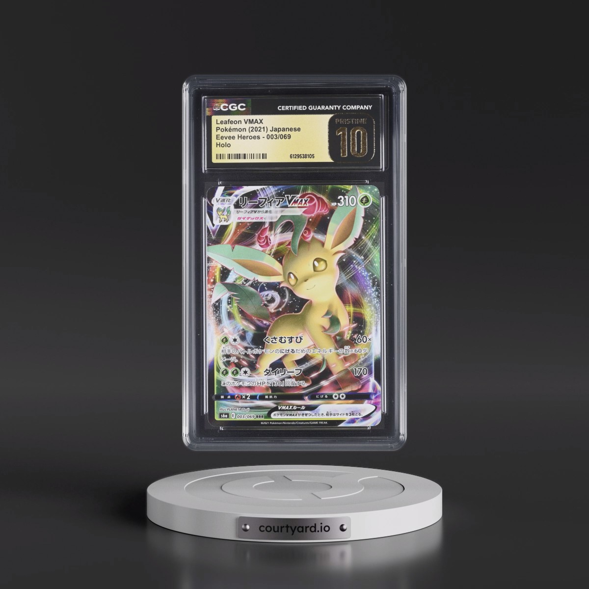 2021 Eevee Heroes #003/069 Leafeon VMAX - Holo (CGC 10 PRISTINE)