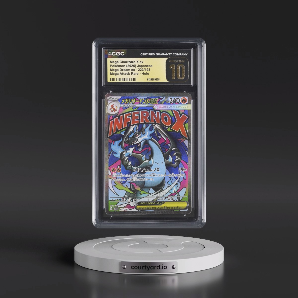 2025 Mega Dream ex - M2a #223/193 Mega Charizard X ex - Mega Attack Rare Holo (CGC 10 PRISTINE)