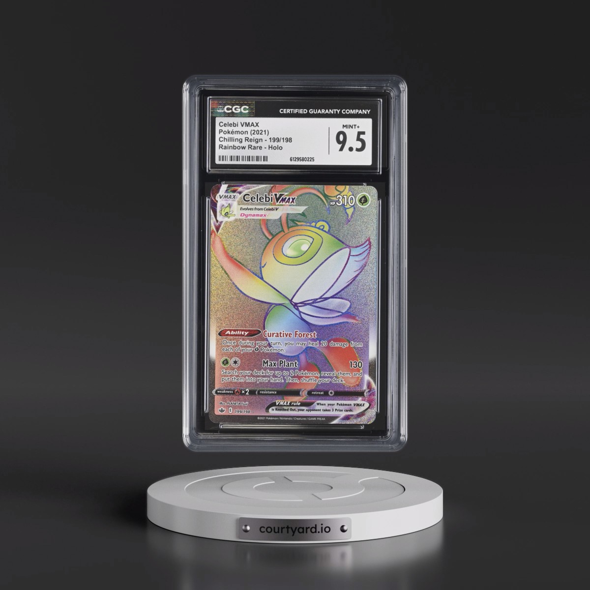 2021 Chilling Reign #199/198 Celebi VMAX - Rainbow Rare Holo (CGC 9.5 MINT+)