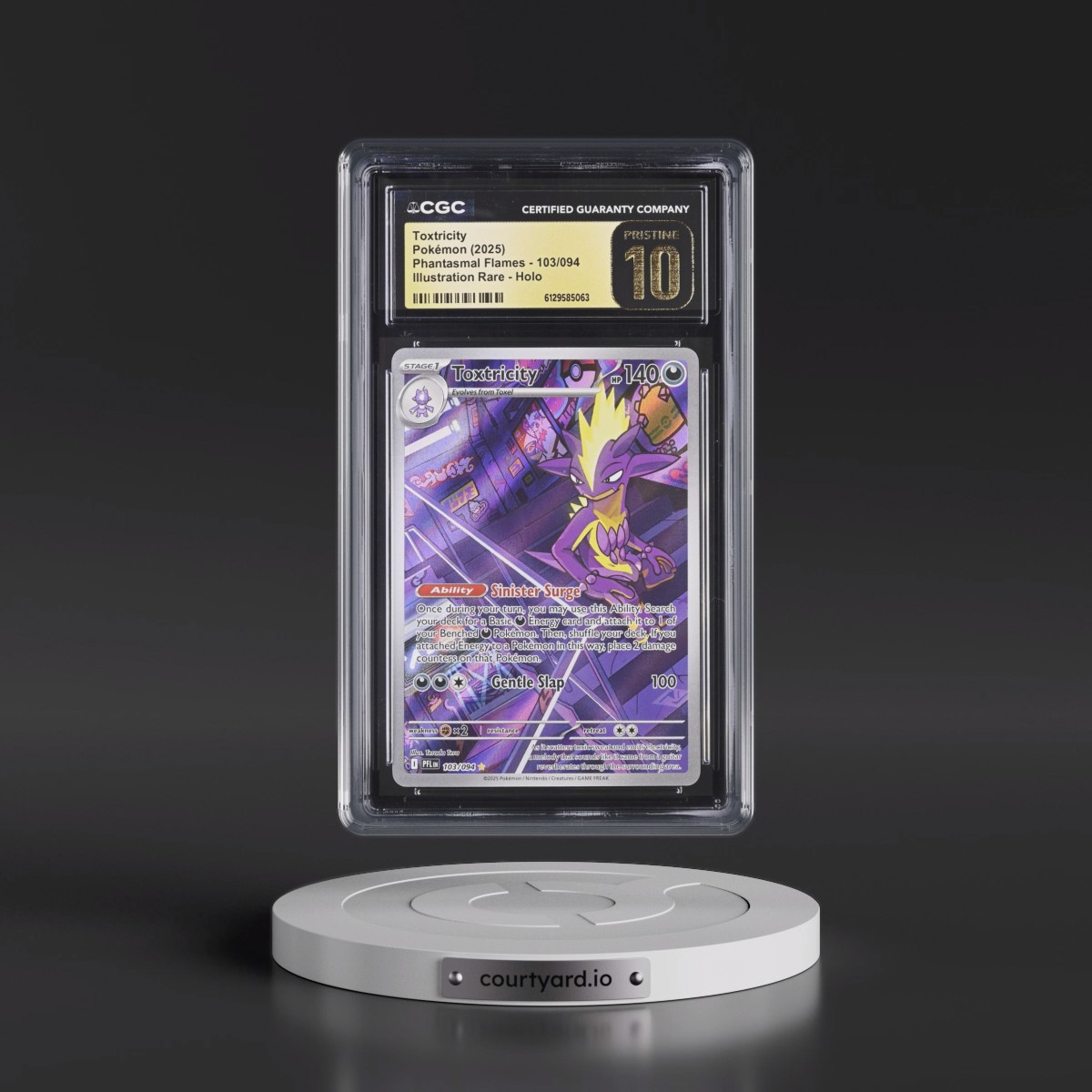 2025 Phantasmal Flames - PFL EN #103/094 Toxtricity - Illustration Rare Holo (CGC 10 PRISTINE)