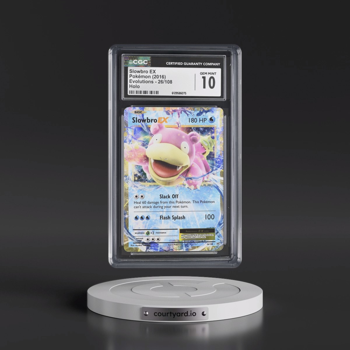 2016 Evolutions #26/108 Slowbro EX - Holo (CGC 10 GEM MINT)