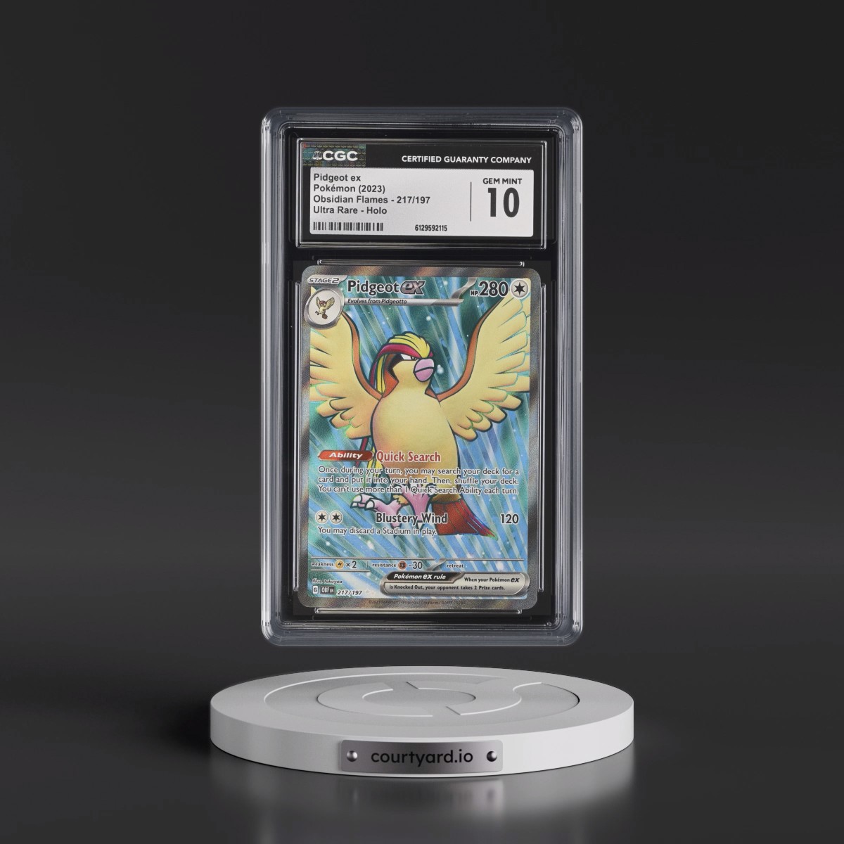 2023 Obsidian Flames - OBF EN #217/197 Pidgeot ex - Ultra Rare Holo (CGC 10 GEM MINT)