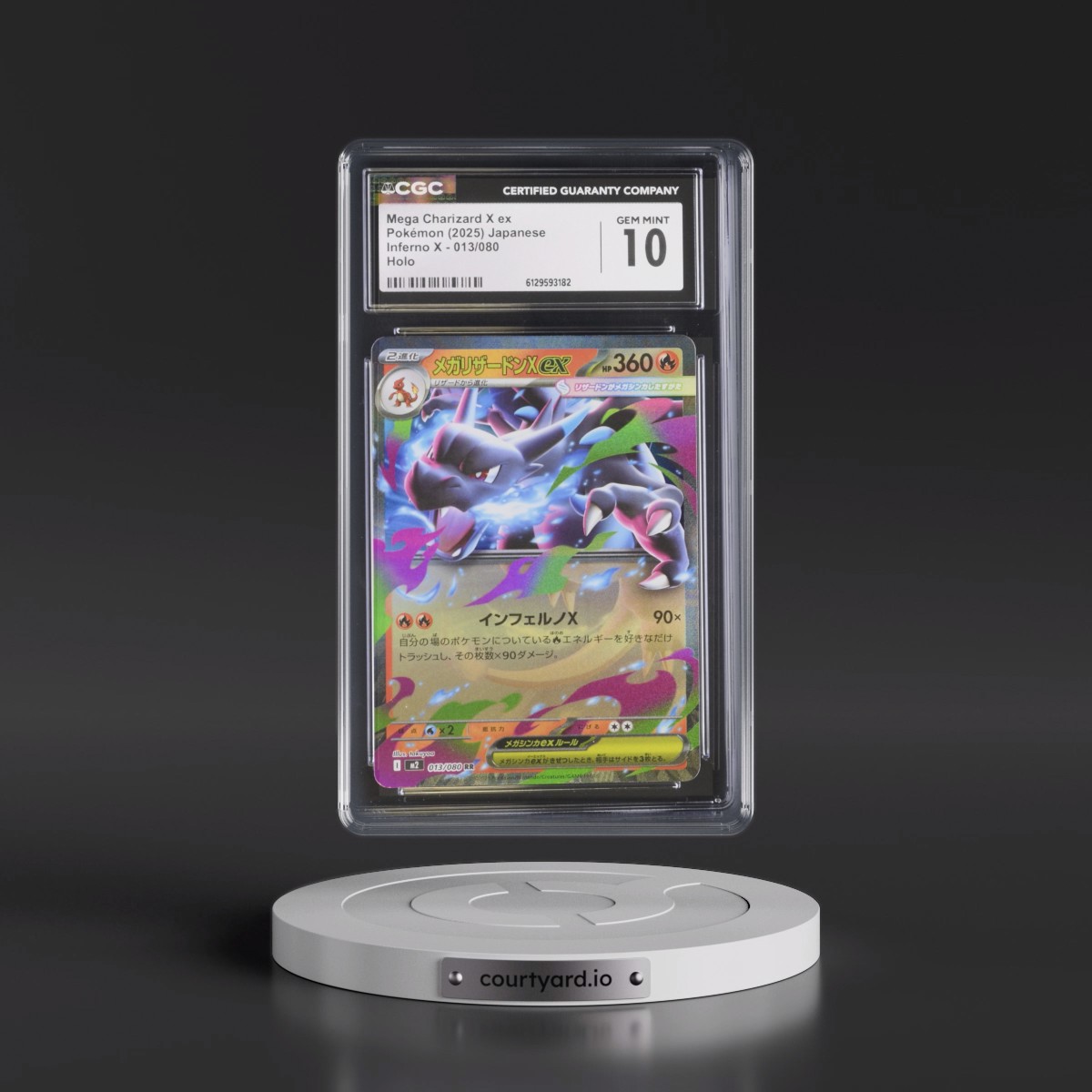 2025 Inferno X - M2 #013/080 Mega Charizard X ex - Holo (CGC 10 GEM MINT)