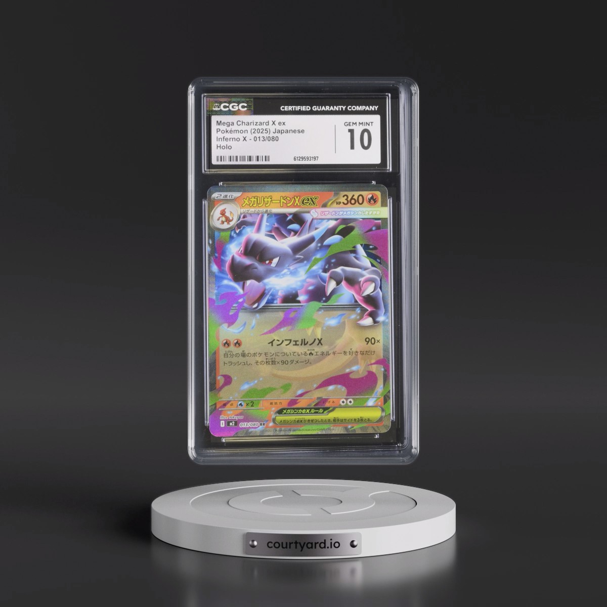 2025 Inferno X - M2 #013/080 Mega Charizard X ex - Holo (CGC 10 GEM MINT)