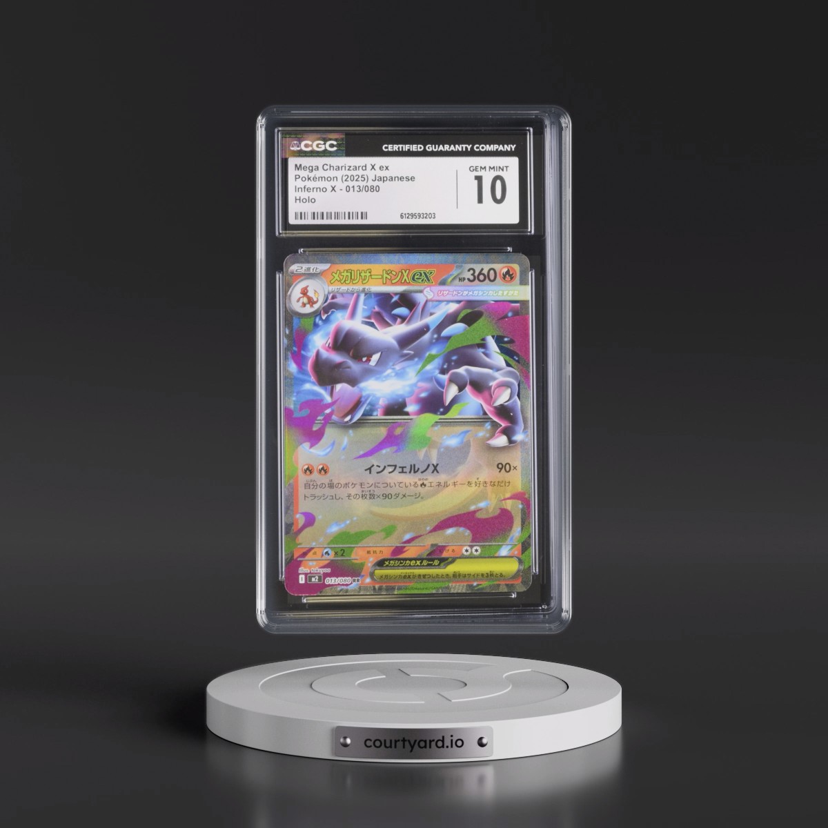 2025 Inferno X - M2 #013/080 Mega Charizard X ex - Holo (CGC 10 GEM MINT)