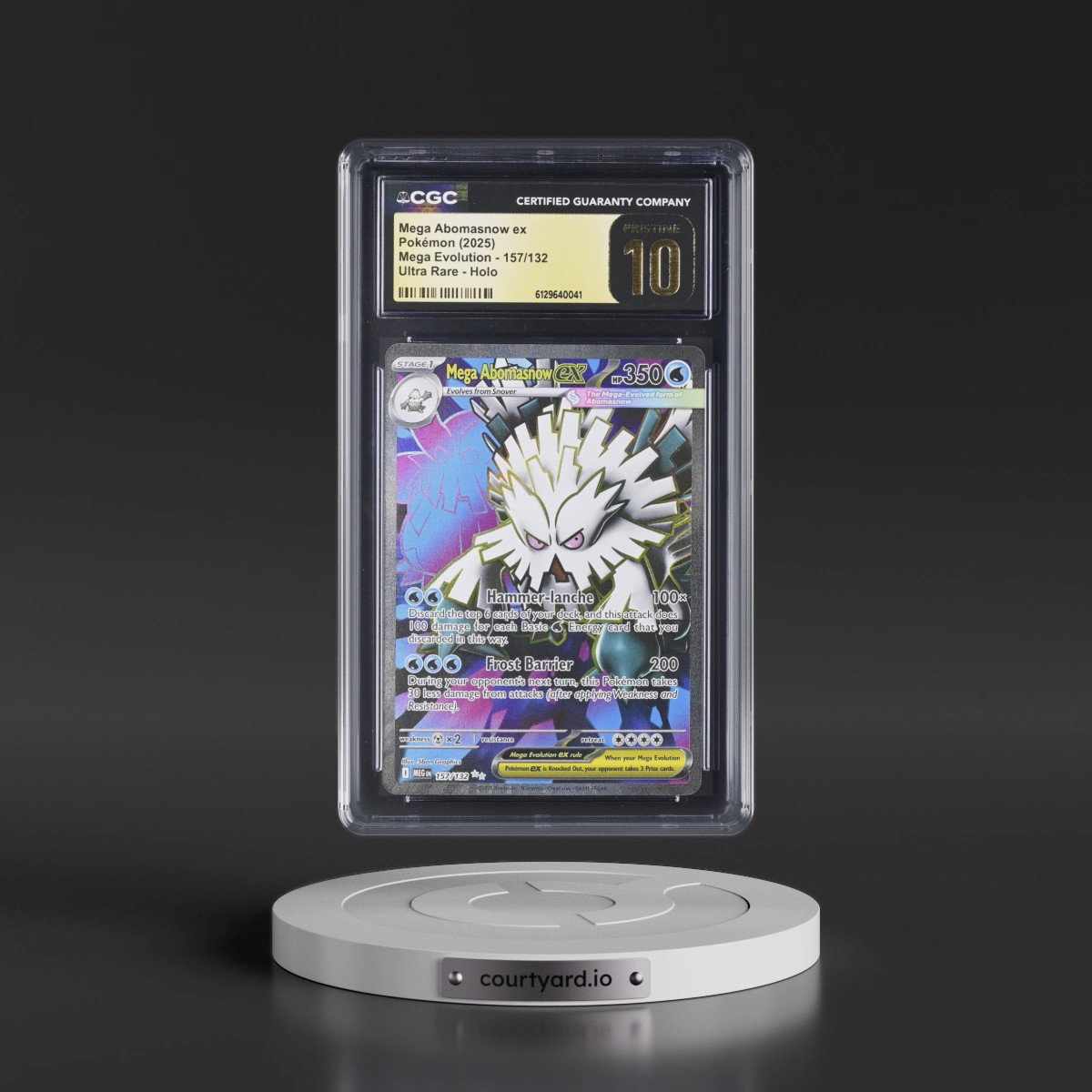 2025 Mega Evolution - MEG EN #157/132 Mega Abomasnow ex - Ultra Rare Holo (CGC 10 PRISTINE)