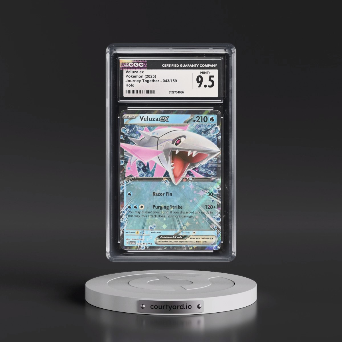 2024 Journey Together - JTG EN #043/159 Veluza ex - Holo (CGC 9.5 MINT+)