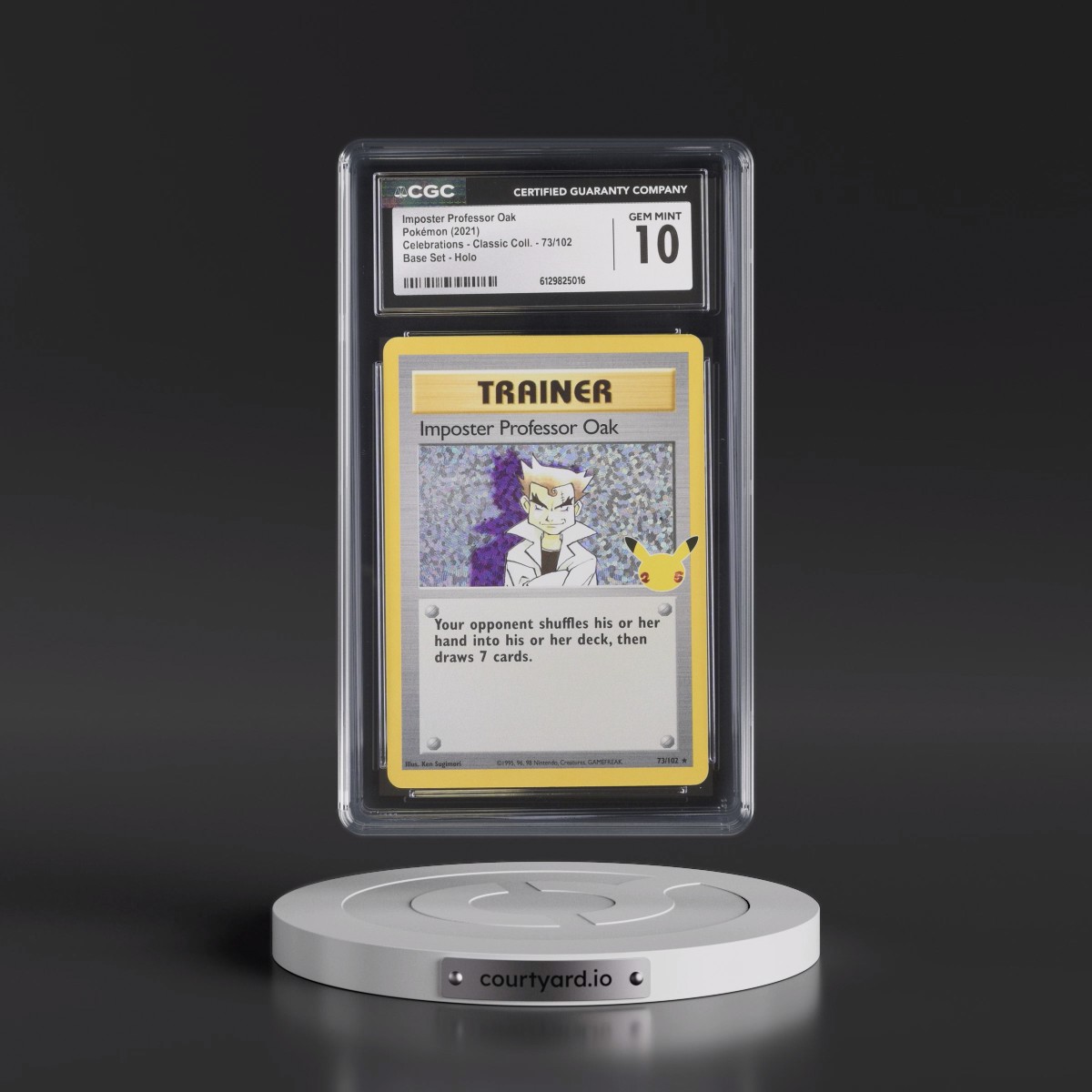 2021 Celebrations - Classic Collection #73/102 Imposter Professor Oak - Base Set Holo (CGC 10 GEM MINT)