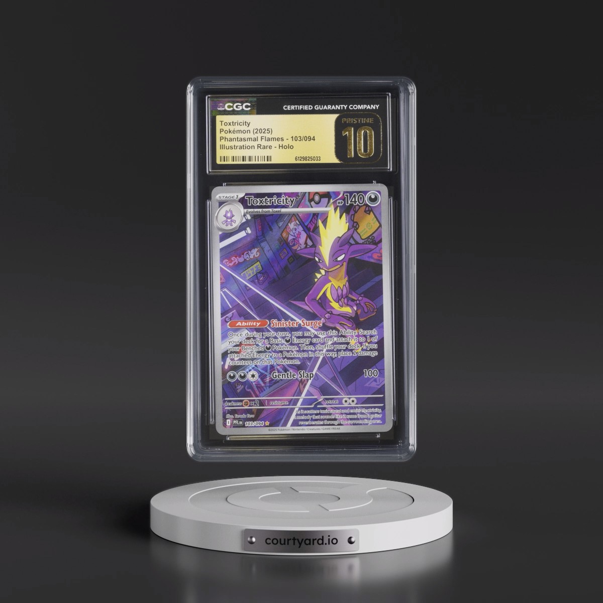 2025 Phantasmal Flames - PFL EN #103/094 Toxtricity - Illustration Rare Holo (CGC 10 PRISTINE)