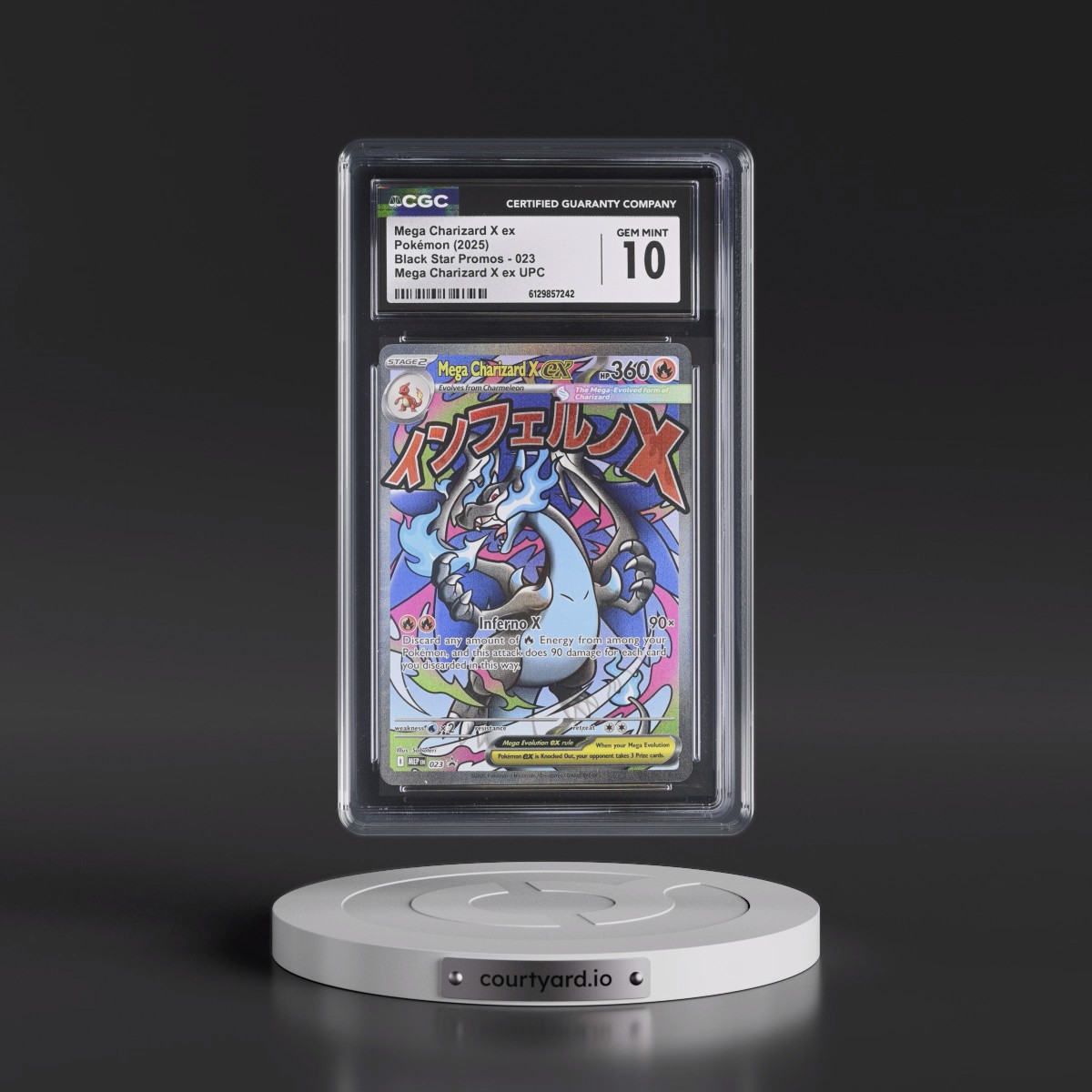 2025 Black Star Promos - Mega Evolution MEP EN #023 Mega Charizard X ex - Mega Charizard X ex Ultra Premium Collection (Holo) (CGC 10 GEM MINT)
