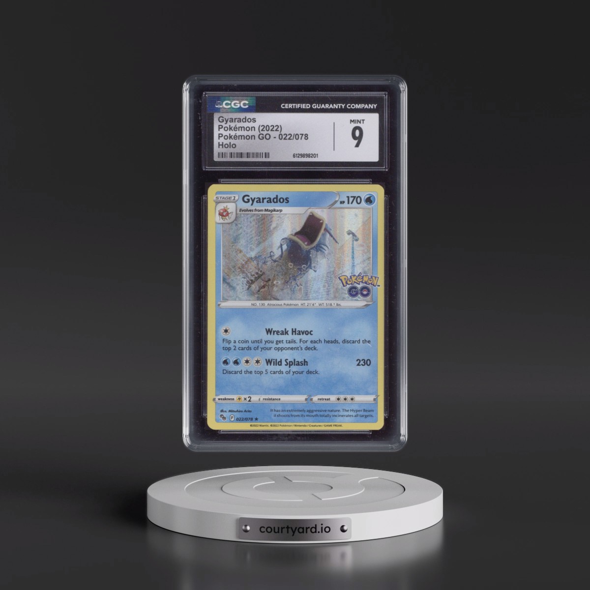 2022 Pokémon GO #022/078 Gyarados - Holo (CGC 9 MINT)