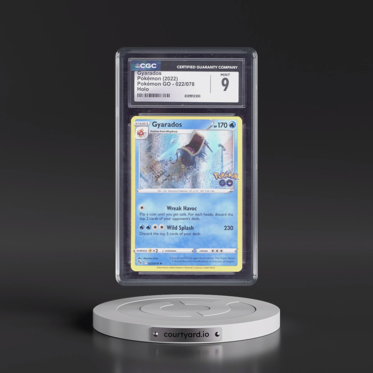 2022 Pokémon GO #022/078 Gyarados - Holo (CGC 9 MINT)