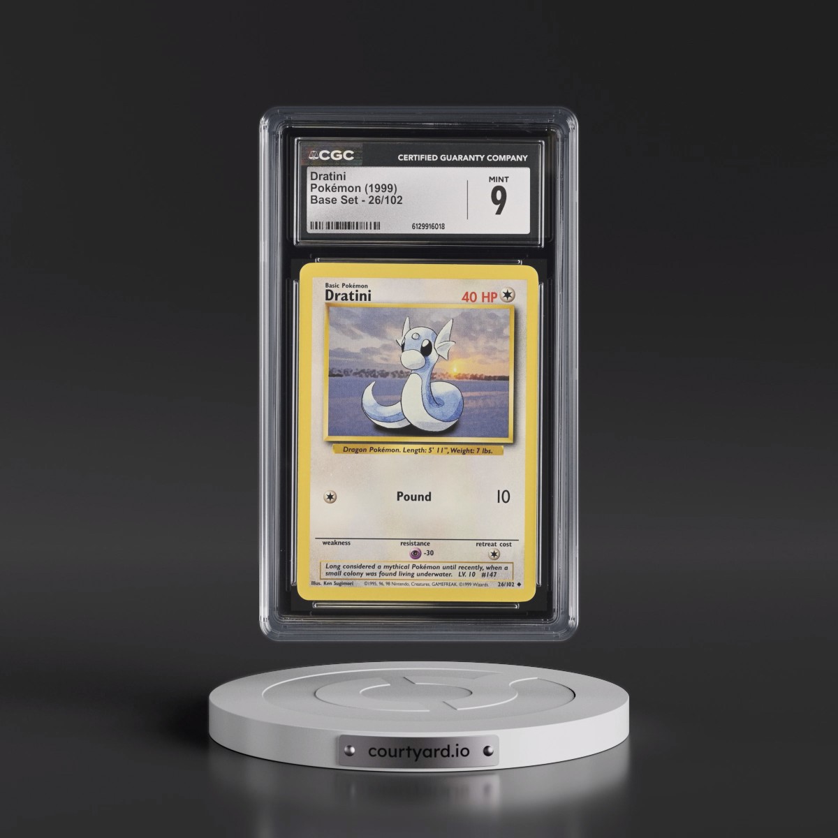 1999 Base Set #26/102 Dratini (CGC 9 MINT)