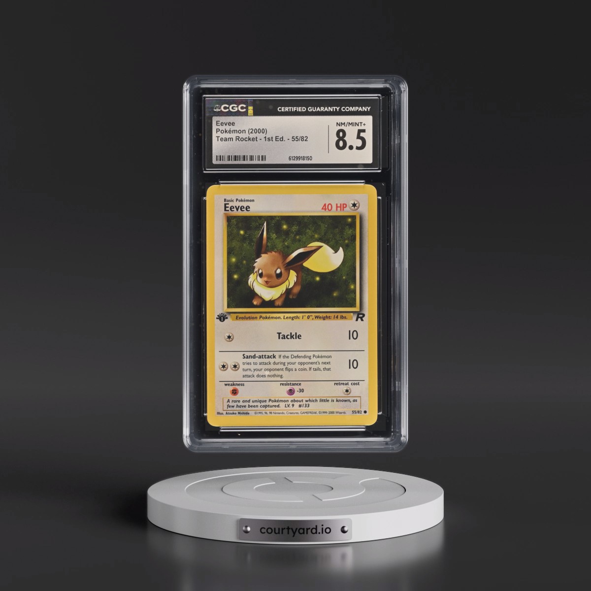 2000 Team Rocket #55/82 Eevee - 1st Edition 1st Edition (CGC 8.5 NM-MT+)