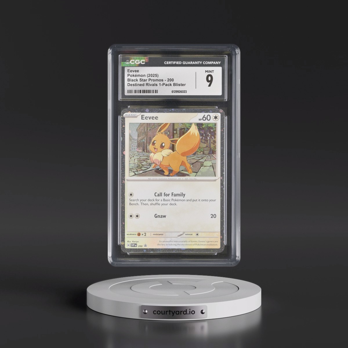 2023 Black Star Promos - Scarlet & Violet SVP EN #200 Eevee - Destined Rivals 1-Pack Blister (Cosmos Holo) (CGC 9 MINT)