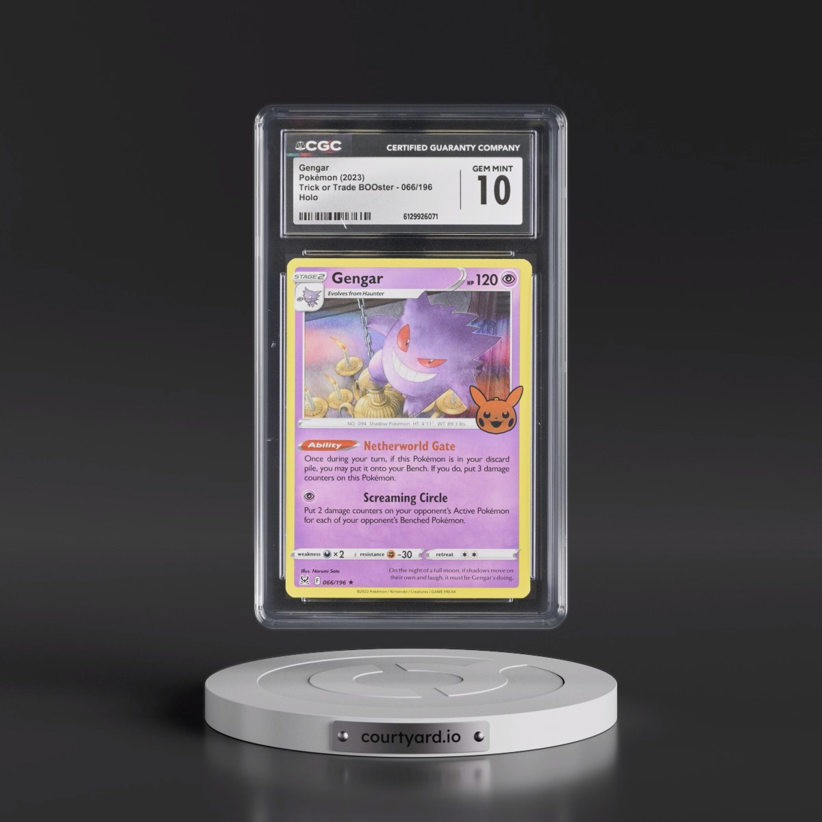 2023 Trick or Trade BOOster (2023) #066/196 Gengar - Holo (CGC 10 GEM MINT)