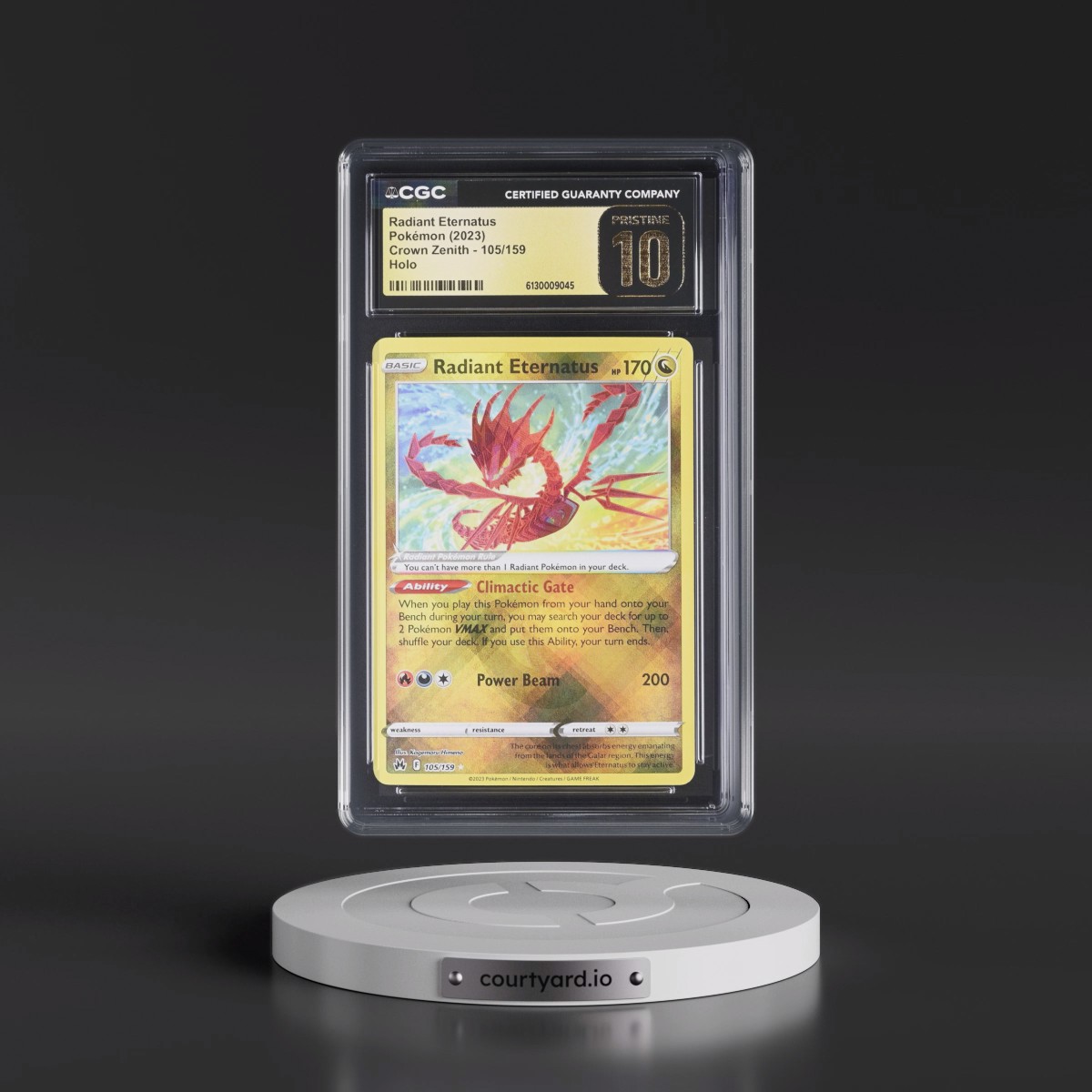 2023 Crown Zenith #105/159 Radiant Eternatus - Holo (CGC 10 PRISTINE)