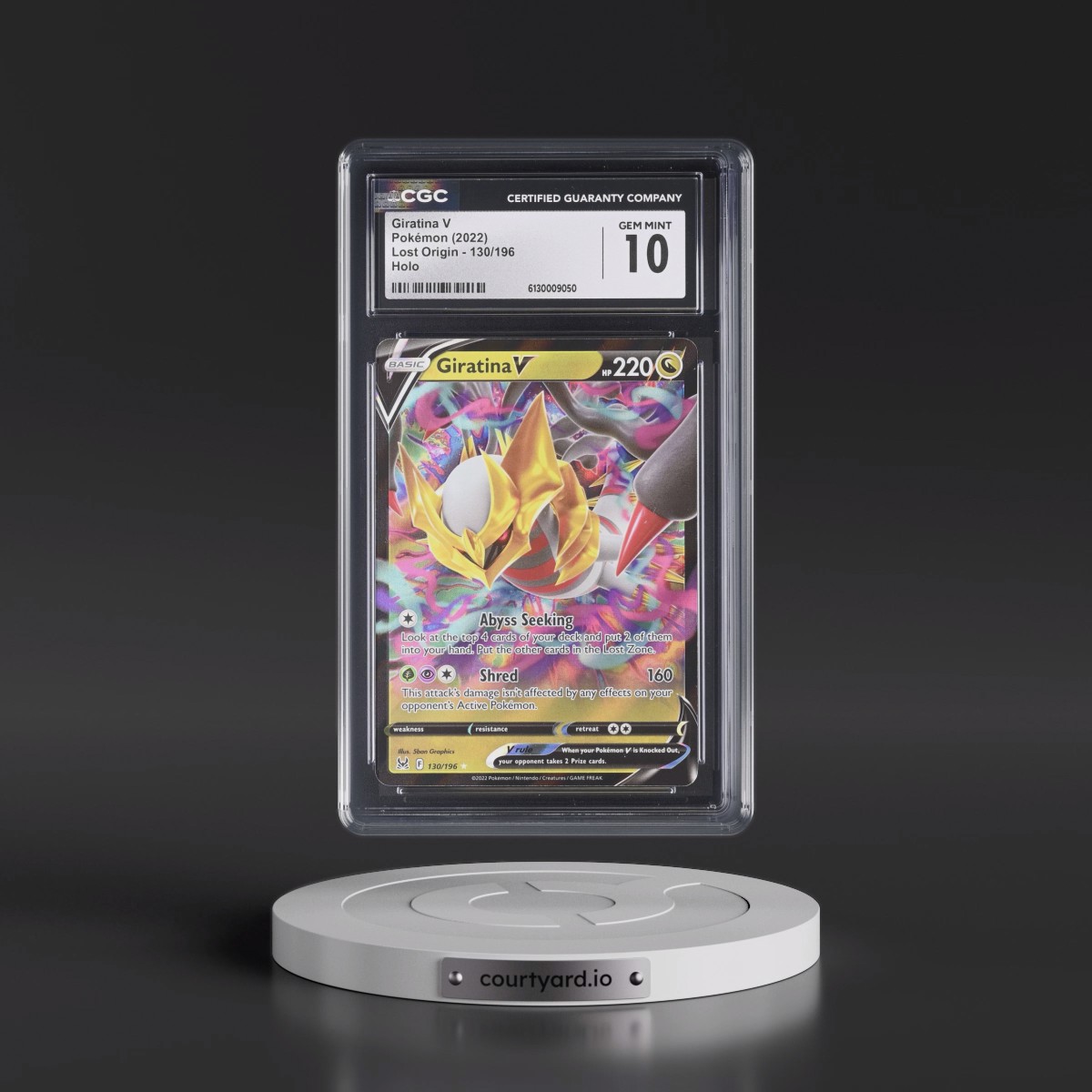 2022 Lost Origin #130/196 Giratina V - Holo (CGC 10 GEM MINT)
