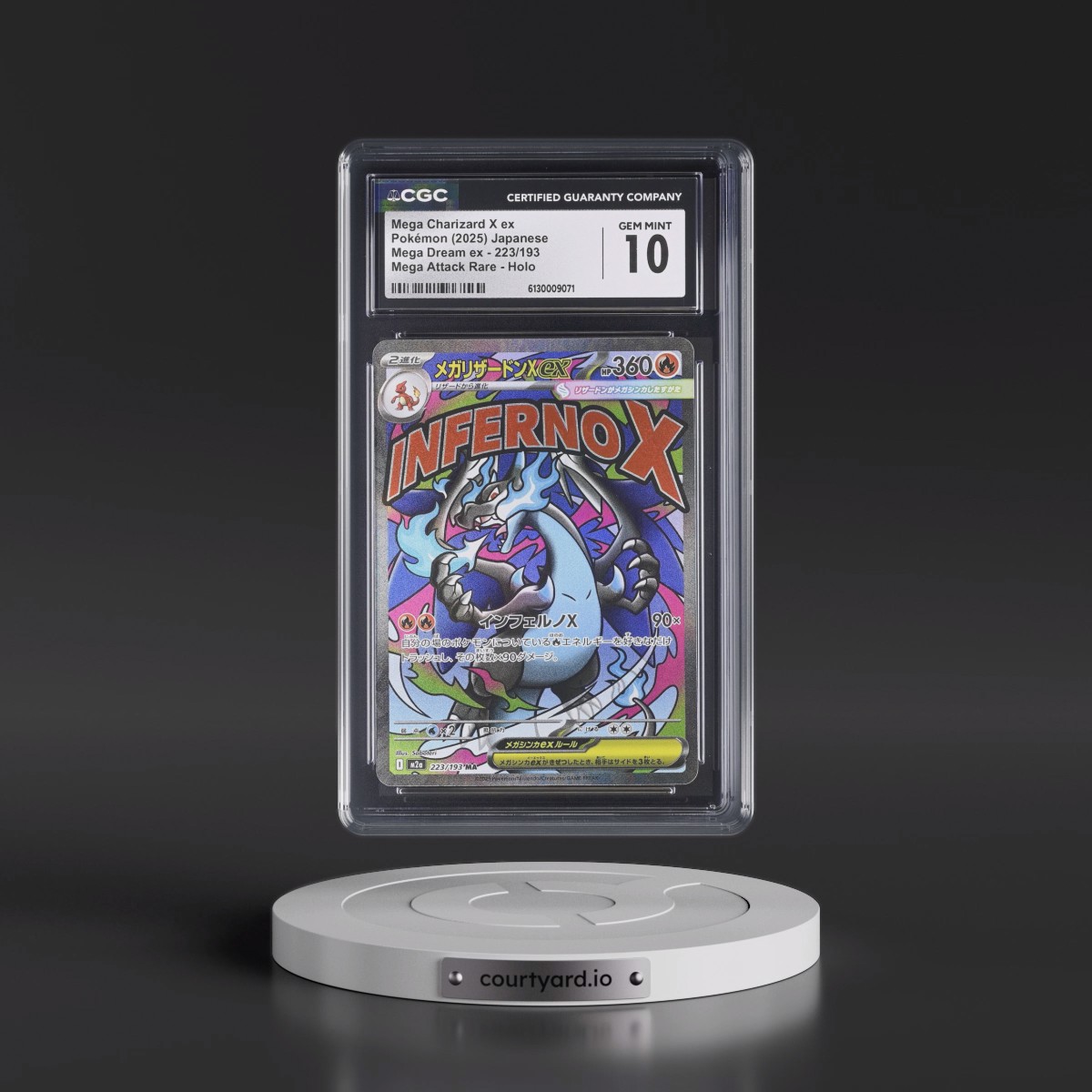 2025 Mega Dream ex - M2a #223/193 Mega Charizard X ex - Mega Attack Rare Holo (CGC 10 GEM MINT)
