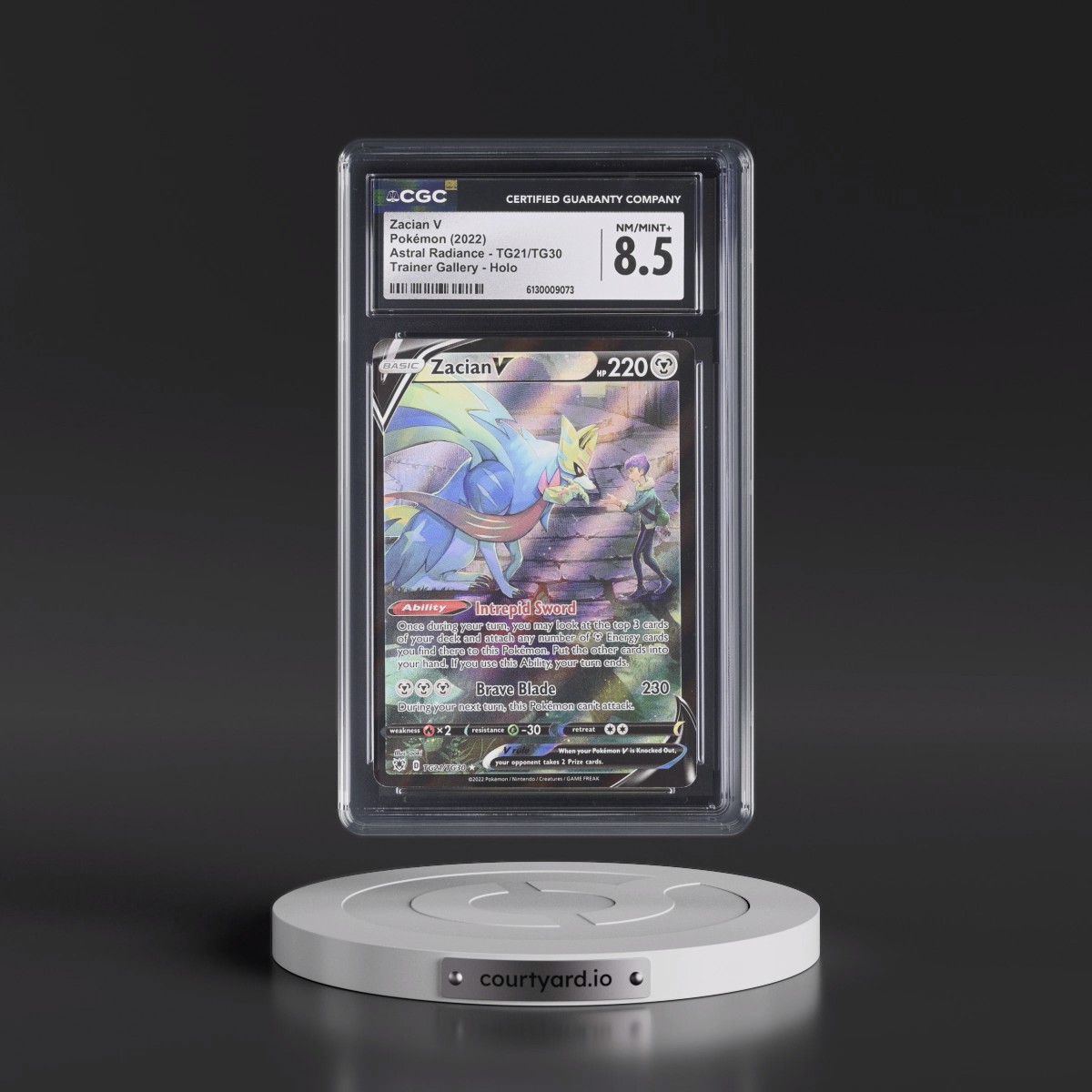 Astral Radiance #TG21/TG30 Zacian V - Trainer Gallery Holo (CGC 8.5 NM-MT+)