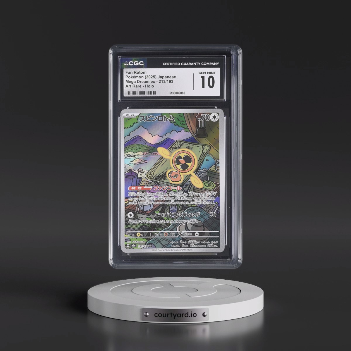 2025 Mega Dream ex - M2a #213/193 Fan Rotom - Art Rare Holo (CGC 10 GEM MINT)