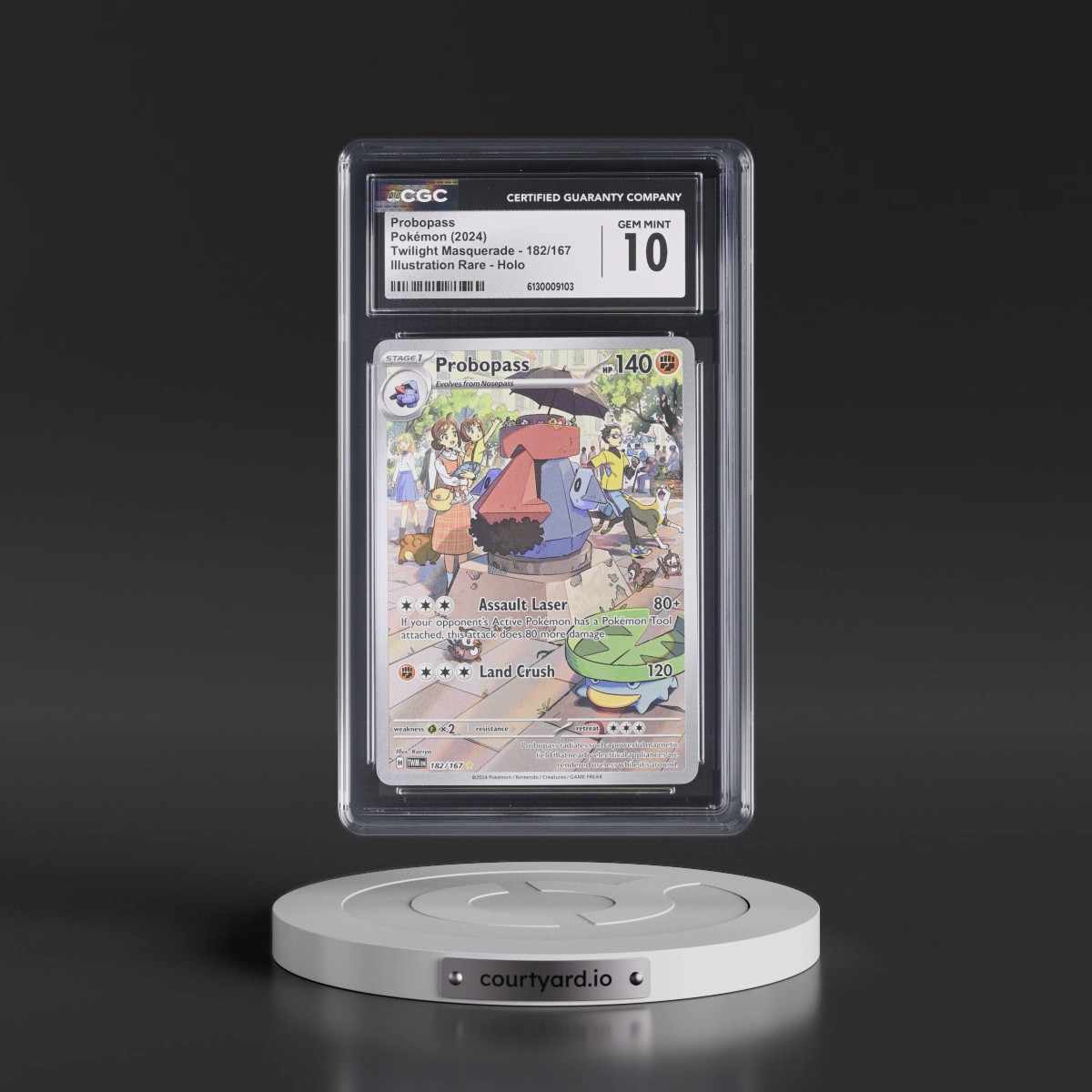 2024 Twilight Masquerade - TWM EN #182/167 Probopass - Illustration Rare Holo (CGC 10 GEM MINT)