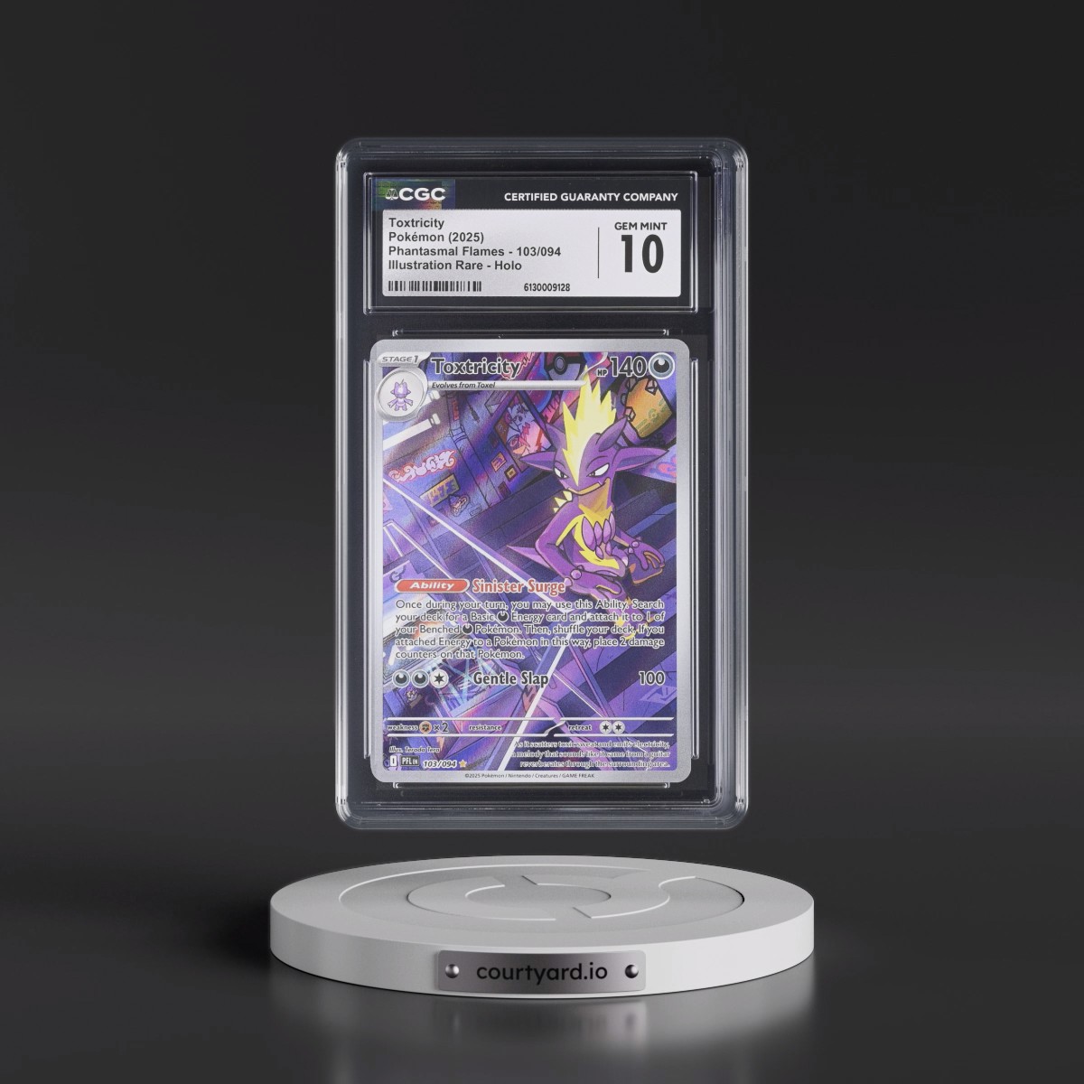 2025 Phantasmal Flames - PFL EN #103/094 Toxtricity - Illustration Rare Holo (CGC 10 GEM MINT)