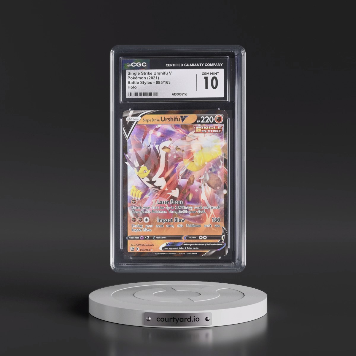 2021 Battle Styles #085/163 Single Strike Urshifu V - Holo (CGC 10 GEM MINT)