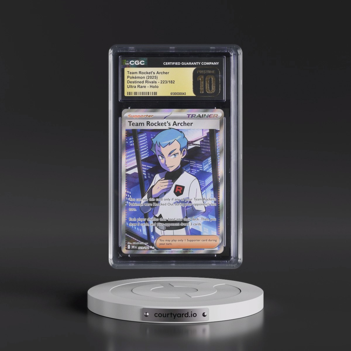 2025 Destined Rivals - DRI EN #223/182 Team Rocket's Archer - Ultra Rare Holo (CGC 10 PRISTINE)