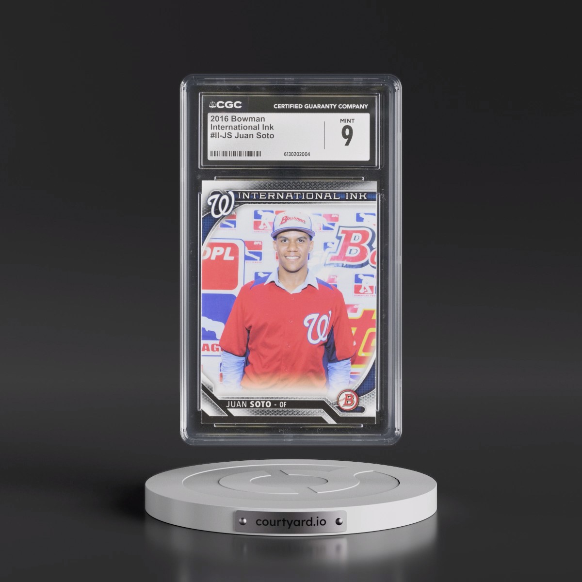 2016 Bowman International Ink #II-JS Juan Soto (CGC 9 MINT)