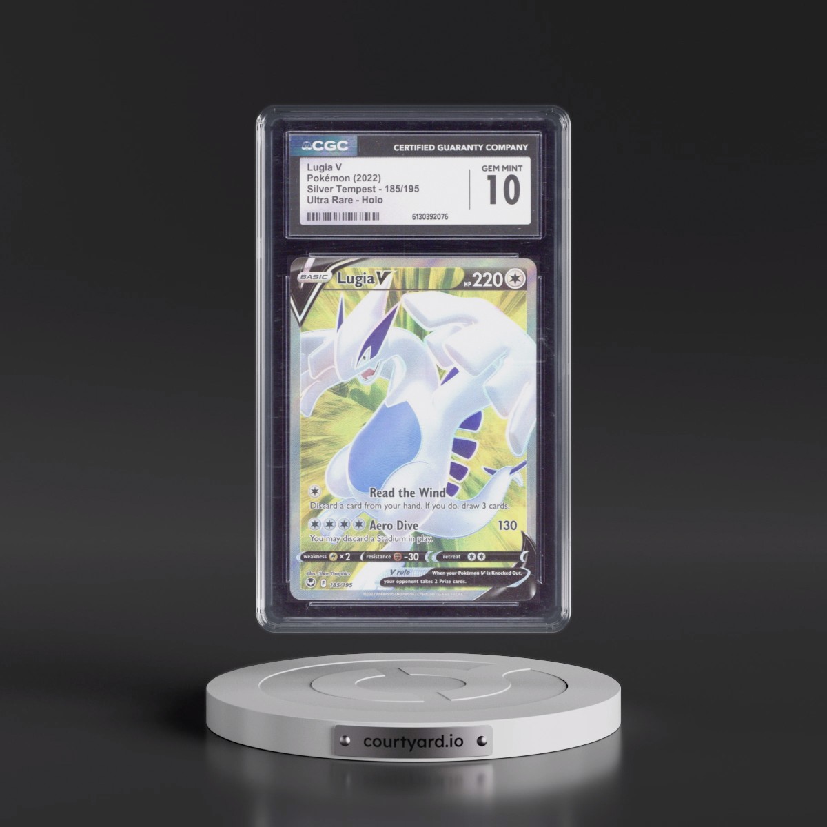 2022 Silver Tempest #185/195 Lugia V - Ultra Rare Holo (CGC 10 GEM MINT)