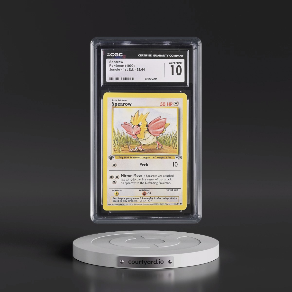 1999 Jungle #62/64 Spearow - 1st Edition 1st Edition (CGC 10 GEM MINT)