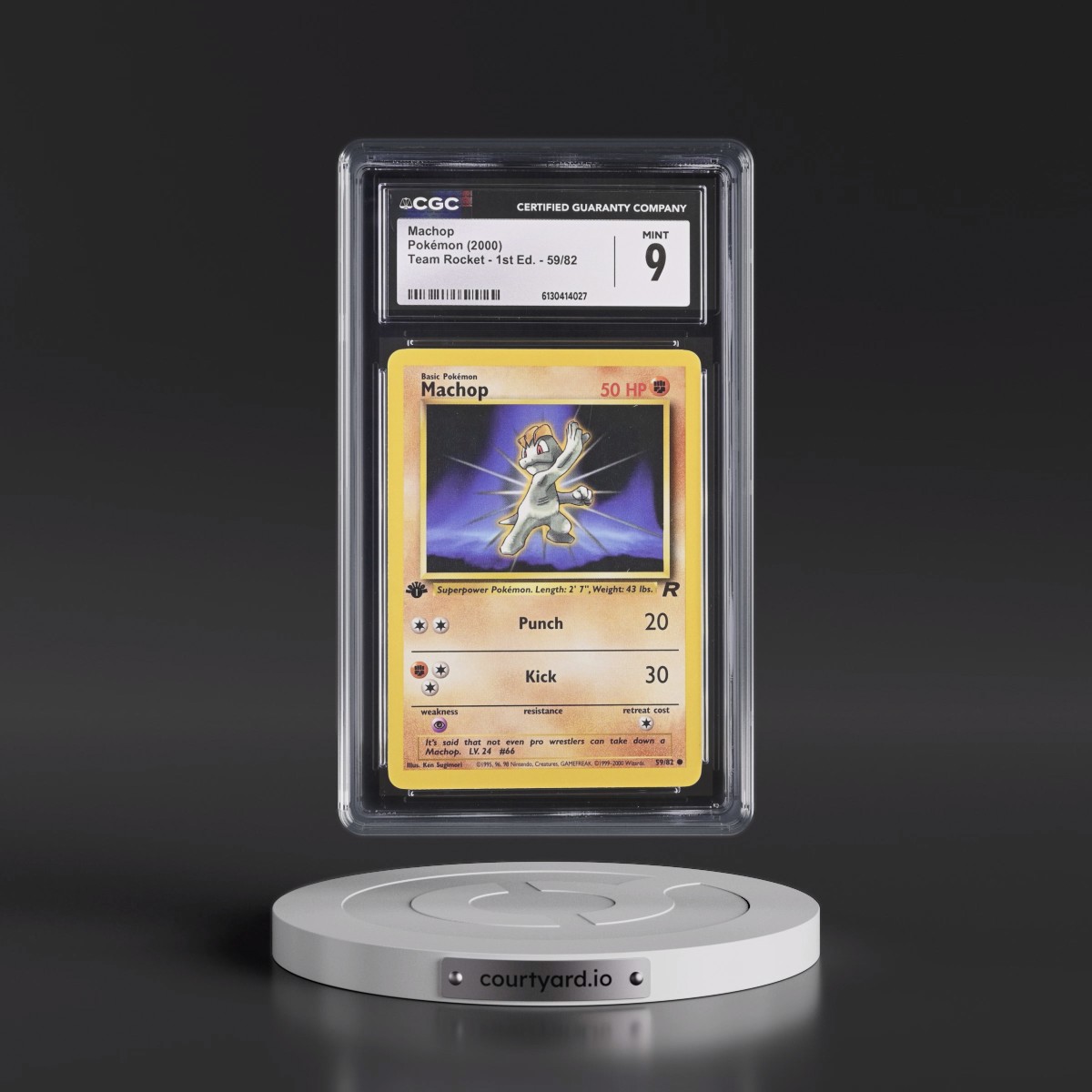 2000 Team Rocket #59/82 Machop - 1st Edition 1st Edition (CGC 9 MINT)
