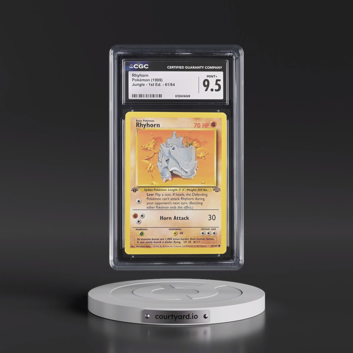 1999 Jungle #61/64 Rhyhorn - 1st Edition 1st Edition (CGC 9.5 MINT+)