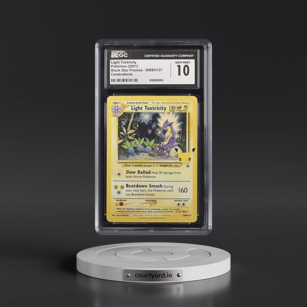 2017 Black Star Promos - Sword & Shield #SWSH137 Light Toxtricity - Celebrations (Holo) (CGC 10 GEM MINT)