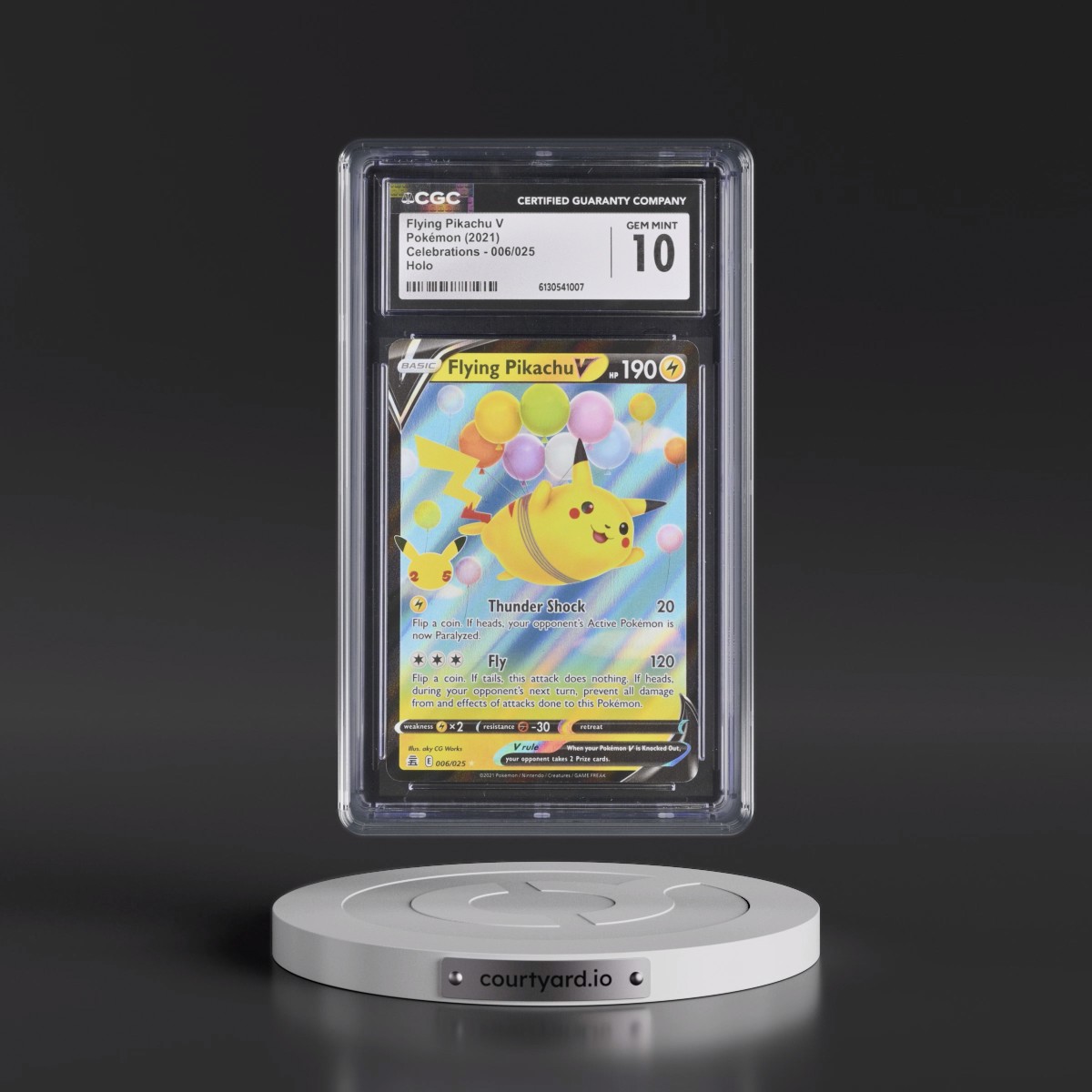 2021 Celebrations #006/025 Flying Pikachu V - Holo (CGC 10 GEM MINT)