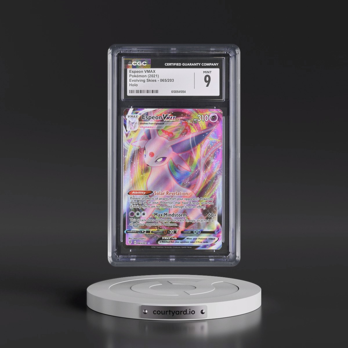 2021 Evolving Skies #065/203 Espeon VMAX - Holo (CGC 9 MINT)