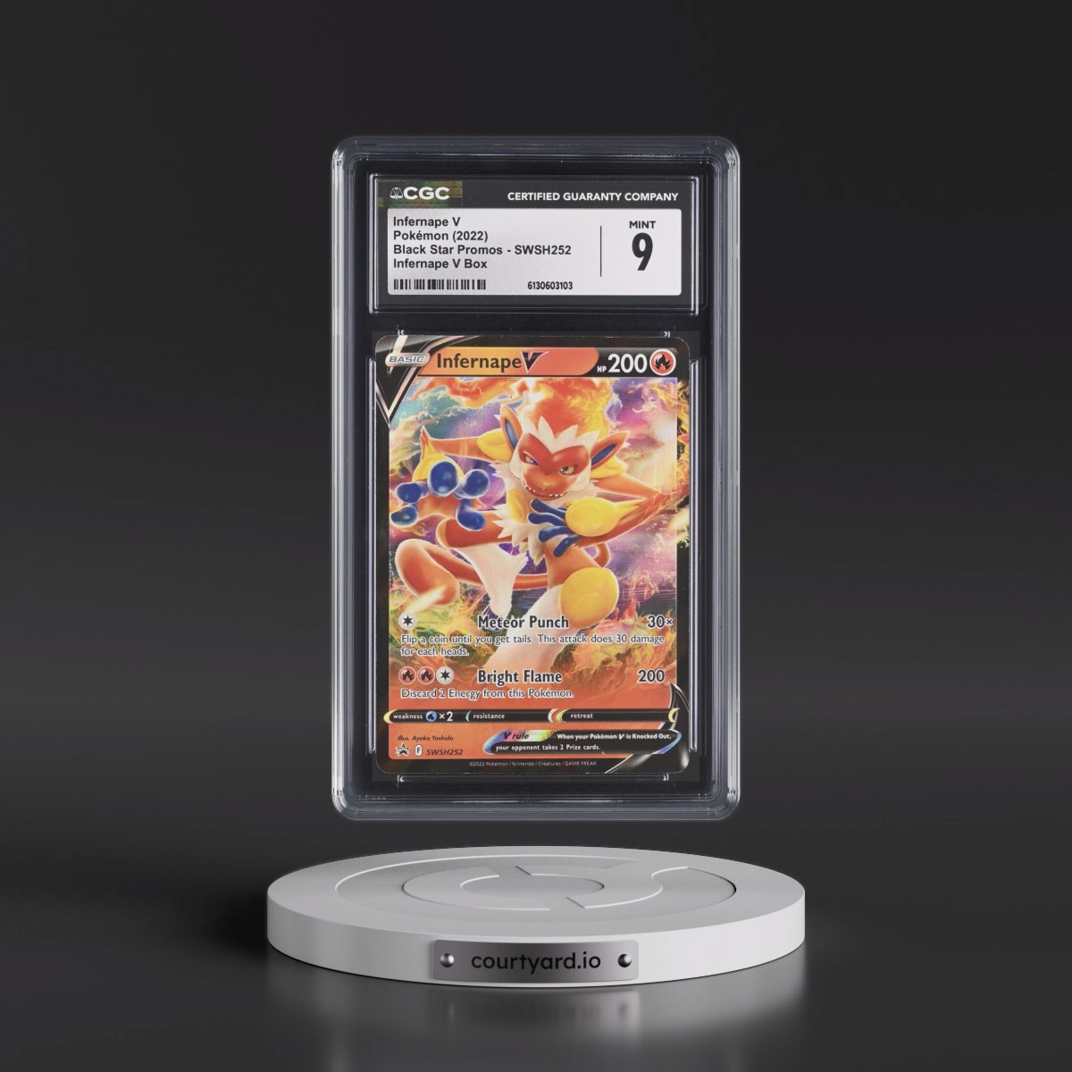 2017 Black Star Promos - Sword & Shield Infernape V - Infernape V Box (Holo) #SWSH252 CGC 9