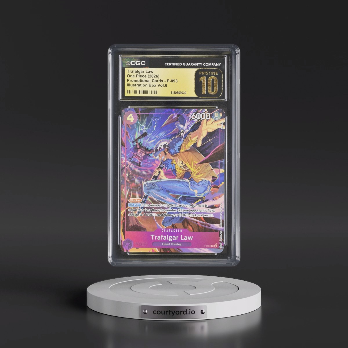 2022 Promotional Cards - English #P-093 Trafalgar Law - Illustration Box Vol.6 (Borderless) (CGC 10 PRISTINE)