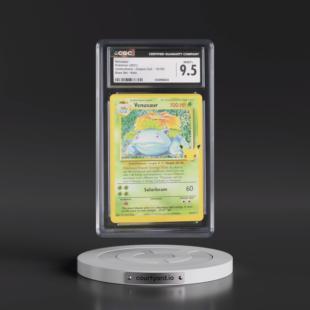 2021 Celebrations - Classic Collection #15/102 Venusaur - Base Set Holo (CGC 9.5 MINT+)