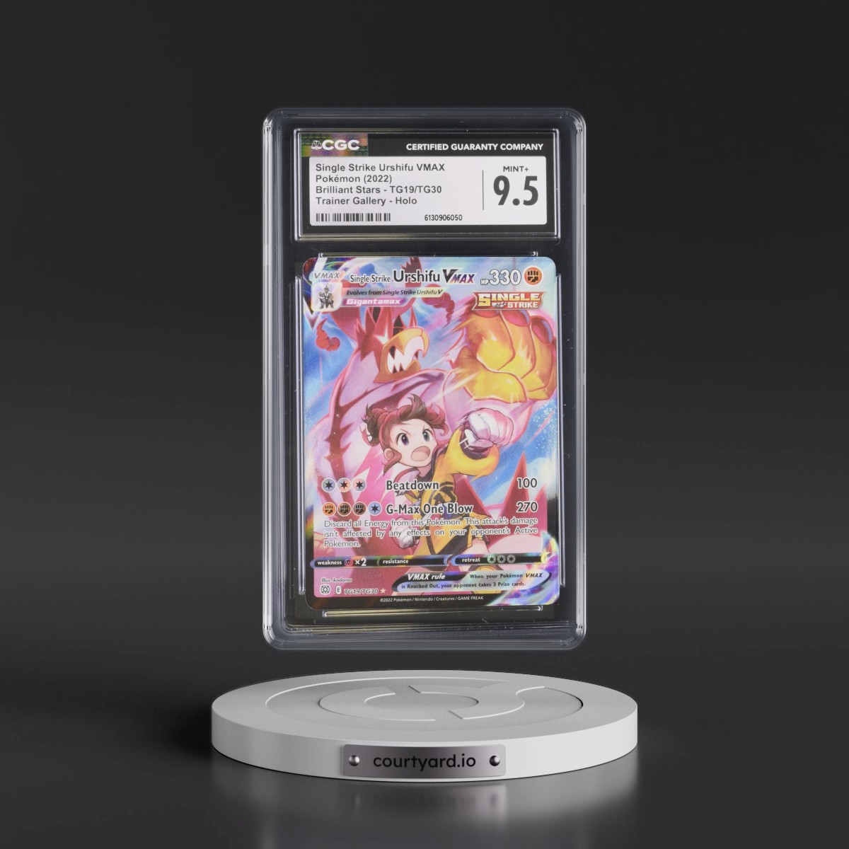 2022 Brilliant Stars #TG19/TG30 Single Strike Urshifu VMAX - Trainer Gallery Holo (CGC 9.5 MINT+)