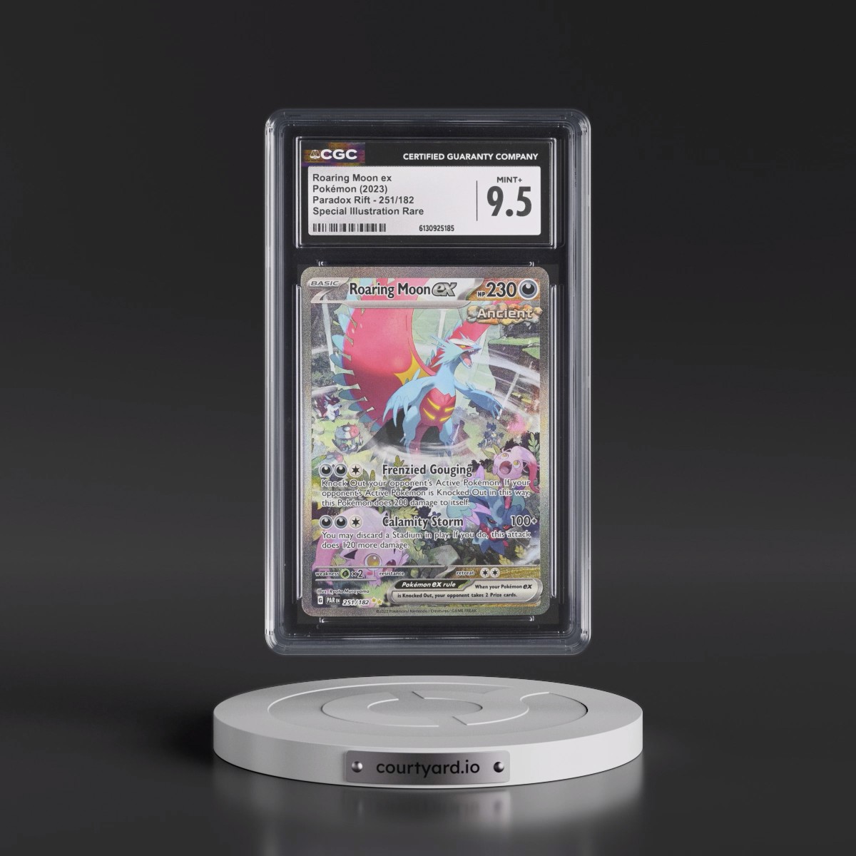 2023 Paradox Rift - PAR EN #251/182 Roaring Moon ex - Special Illustration Rare (Holo) (CGC 9.5 MINT+)