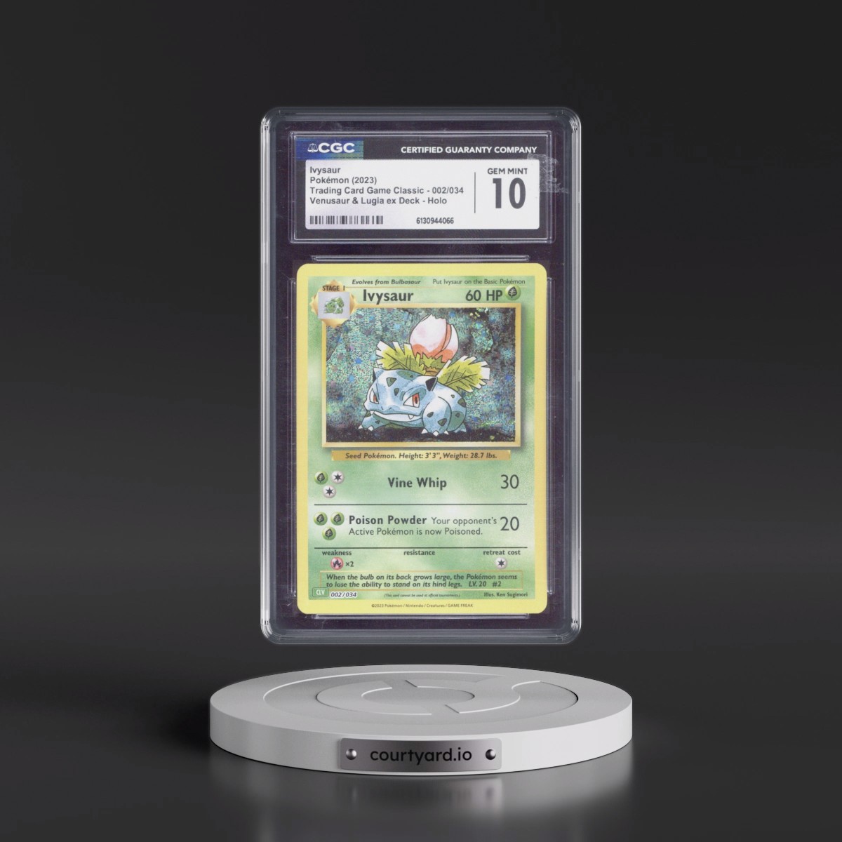 2023 Trading Card Game Classic - CLV, CLC, CLB #002/034 Ivysaur - Venusaur & Lugia ex Deck - CLV Holo (CGC 10 GEM MINT)