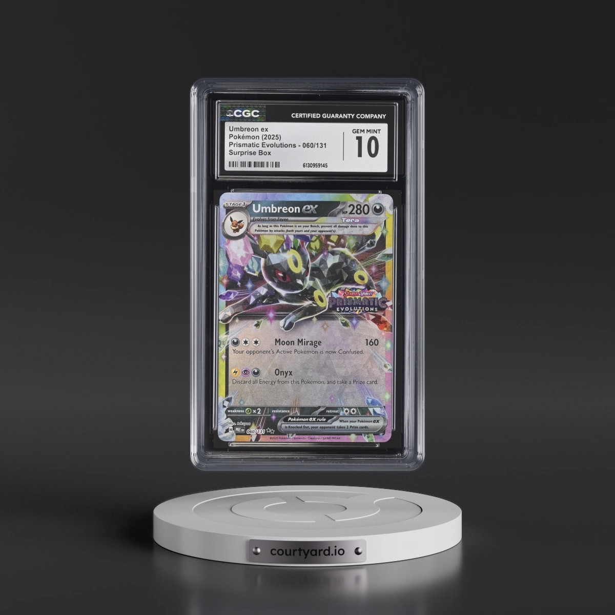 2024 Prismatic Evolutions - PRE EN #060/131 Umbreon ex - Surprise Box (Prismatic Evolutions Stamp) (Holo) (CGC 10 GEM MINT)