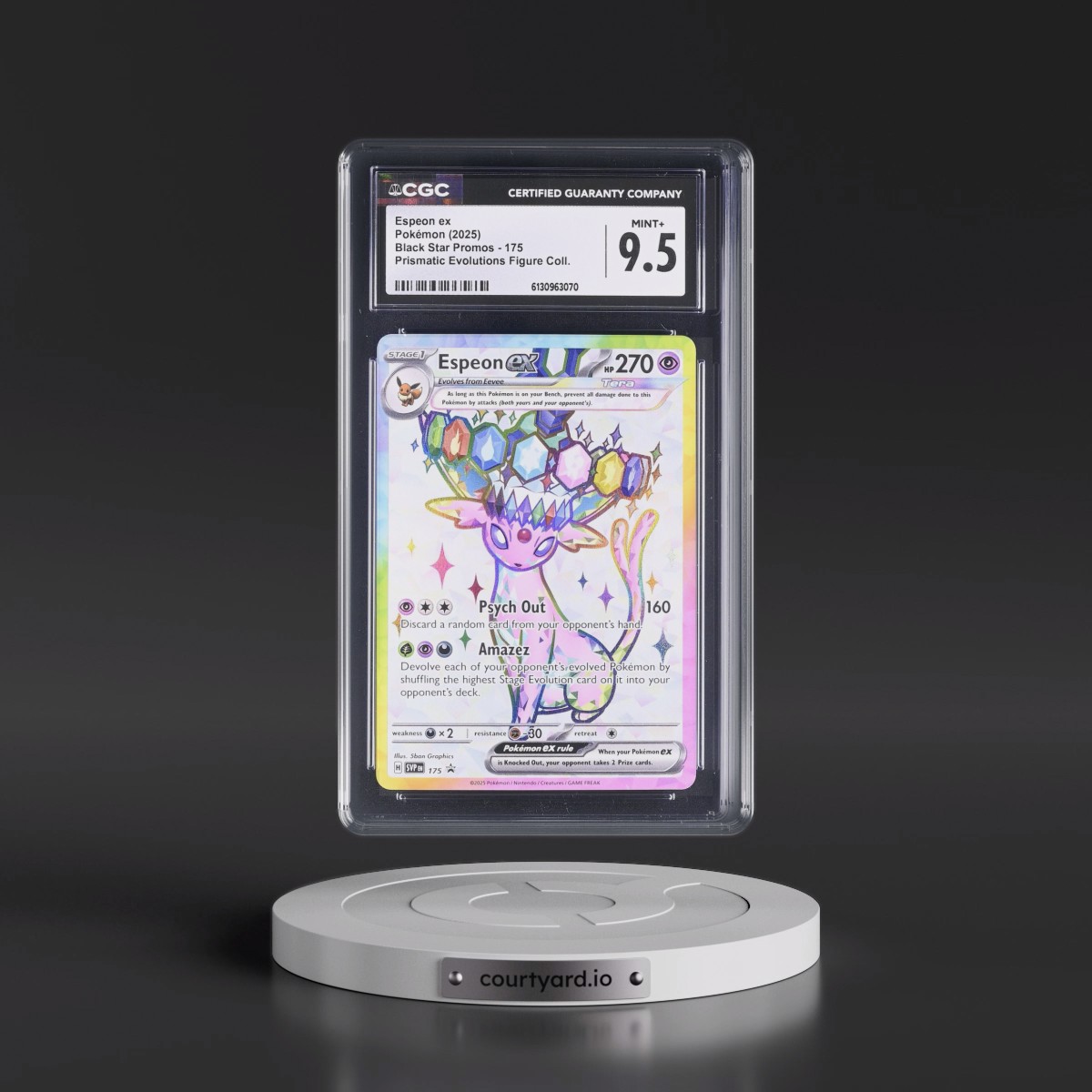 2023 Black Star Promos - Scarlet & Violet SVP EN #175 Espeon ex - Prismatic Evolutions Premium Figure Collection (Holo) (CGC 9.5 MINT+)