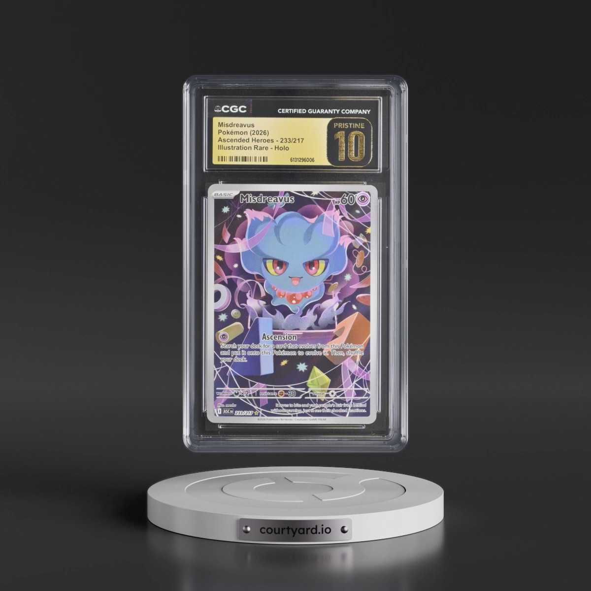 2026 Ascended Heroes - ASC EN #233/217 Misdreavus - Illustration Rare Holo (CGC 10 PRISTINE)